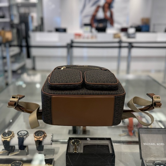 Michael Kors Jet Set Item Medium Backpack MK Brown - Picture 6 of 11